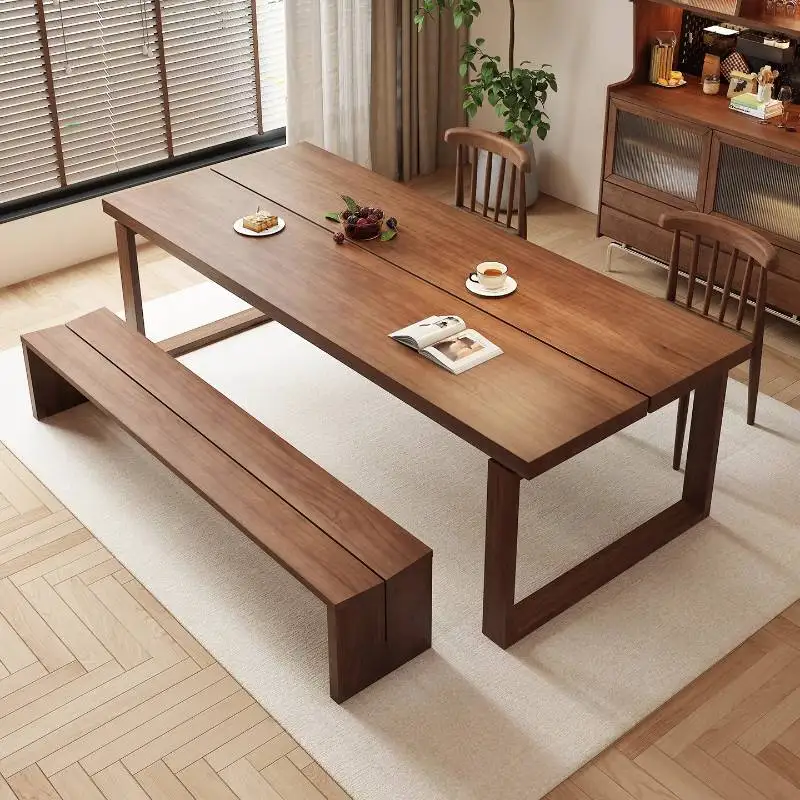 

Garden Italian Dining Table Brown Base Minimalist Conference Wood Dining Table Restaurant Dinette Tavolino Da Salotto Furniture
