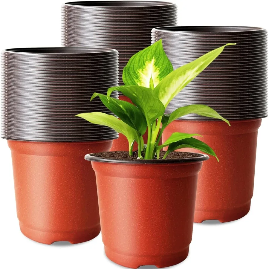 

200 шт. пластиковые детские горшки 4-дюймовый пусковой горшок для рассады с отверстиями, контейнер для цветочных растений для вырезки семян суккулентов Transpla