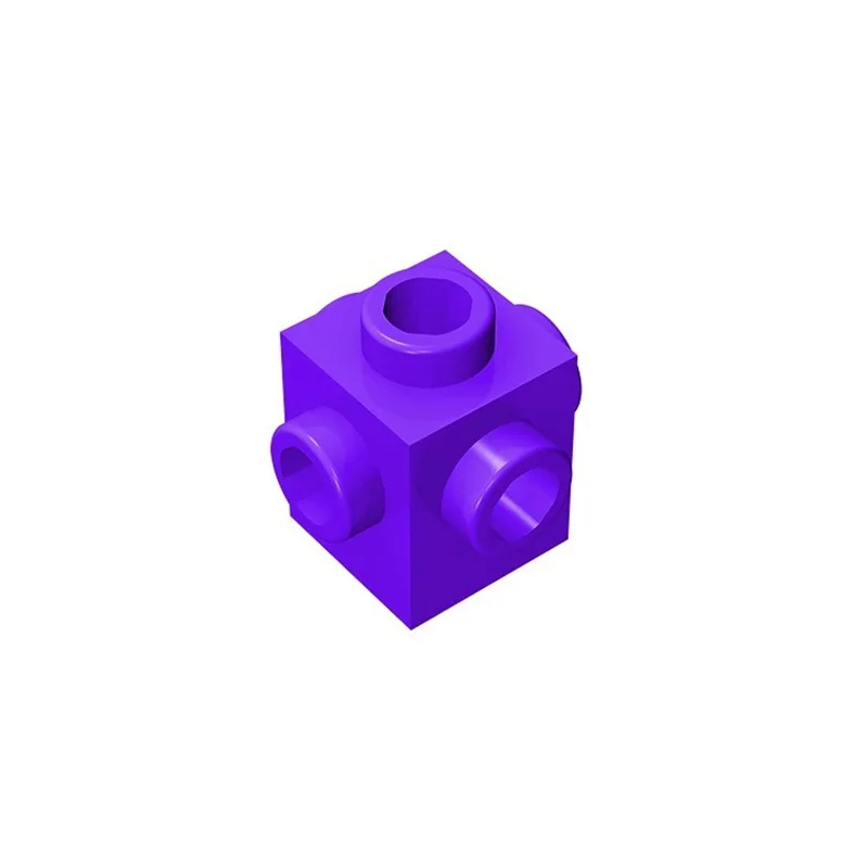 50 Stück 4733 Modifizierte 1x1-Steine mit 4-Seiten-Stiften, Modulare GBC-Spielzeugteile für Technische MOC-Bausteine – Detail 15