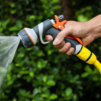 Garden Hose Nozzle with 8 Patterns Spray Nozzle Spray Garden Hose Nozzle Sprayer for Watering Plants Lawns Car Washing Gloves