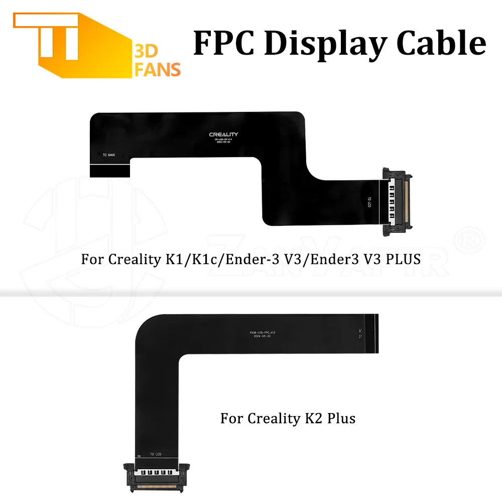 

Соединительный кабель для экрана дисплея Creality K2 Plus/K1/K1C/Ender 3V3, черный кабель FPC, L162 мм, аксессуары для 3D-принтеров