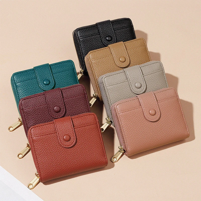 Fashion Women Short Wallets 2023 New PU Leather Small Hasp Female Purses Card Holder High Quality Purse Money Bag Clutch