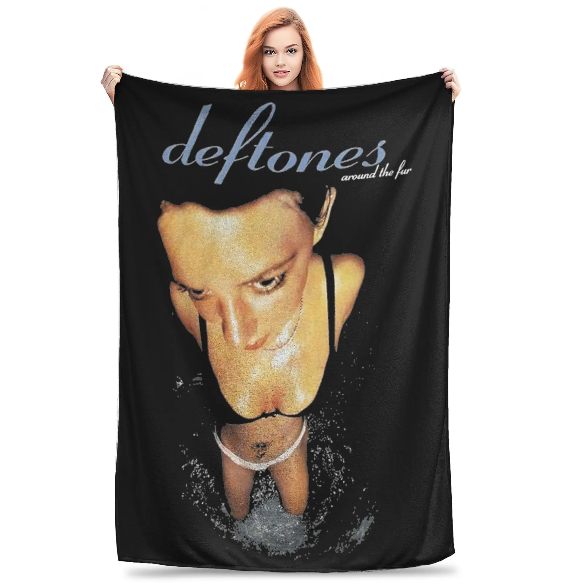 Deftones Blankets Flannel Printed   Multifunction Lightweight Thin Throw Blanket for Home Outdoor Rug Piece