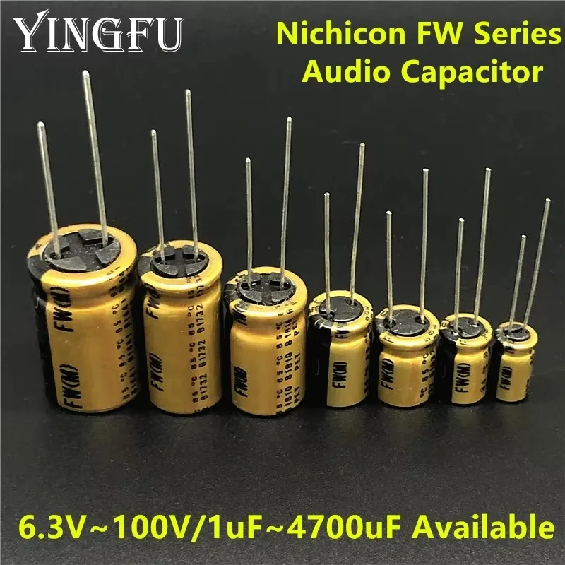 Dostępny kondensator audio HIFI NICHICON FW 6,3 V ~ 100 V/1 uF ~ 4700 uF do sprzętu audio