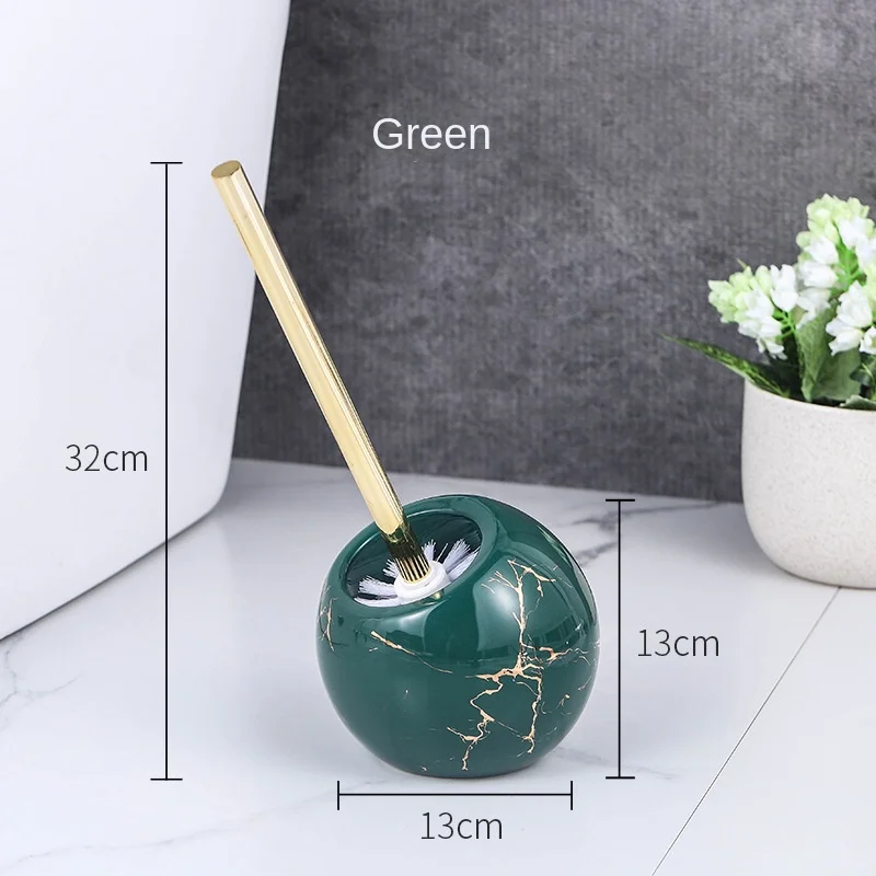 Cleaning Tool Toilet BrushMarble Base Cleaning Brush Holder Household Cleaning Tool Toilet Brush Ceramic Bathroom Accessories