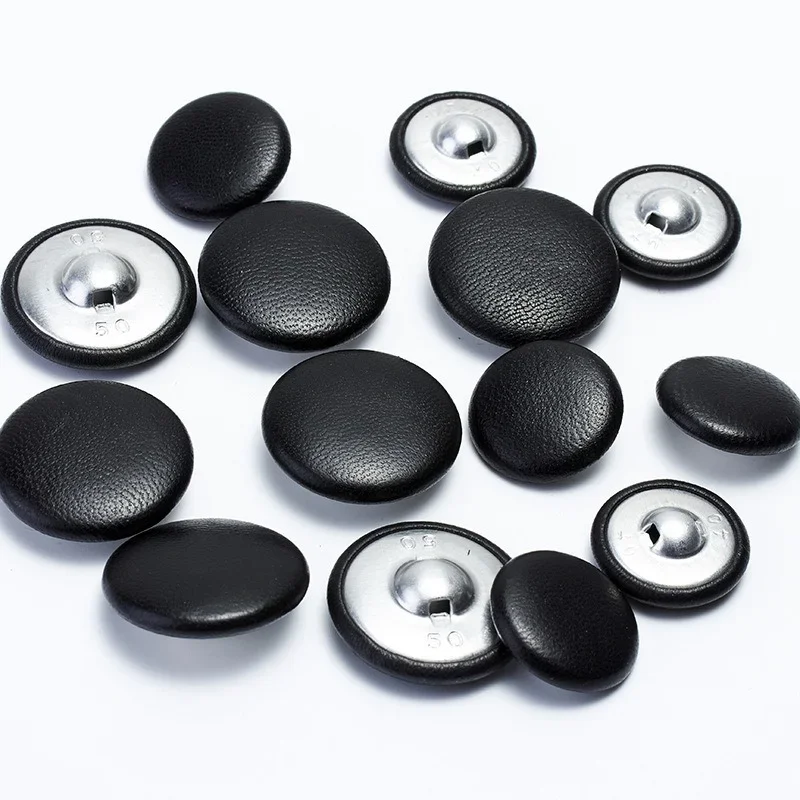 13mm-34mm High-end Sweaters Leather Coats Coats Sofa Buttons Black Brown Cloth Decorative Buttons 50pcs/bag