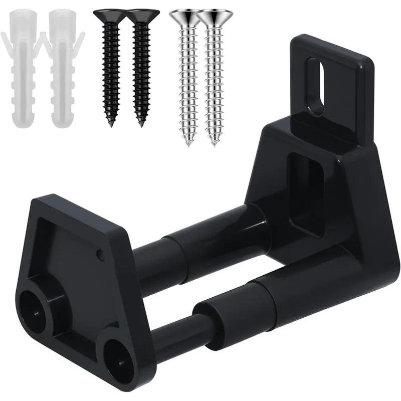 Guía de piso para puerta corredera A93E-RV con tornillos, guía de puerta corredera de montaje en pared ajustable, guía de puerta estilo granero, paquete de 2