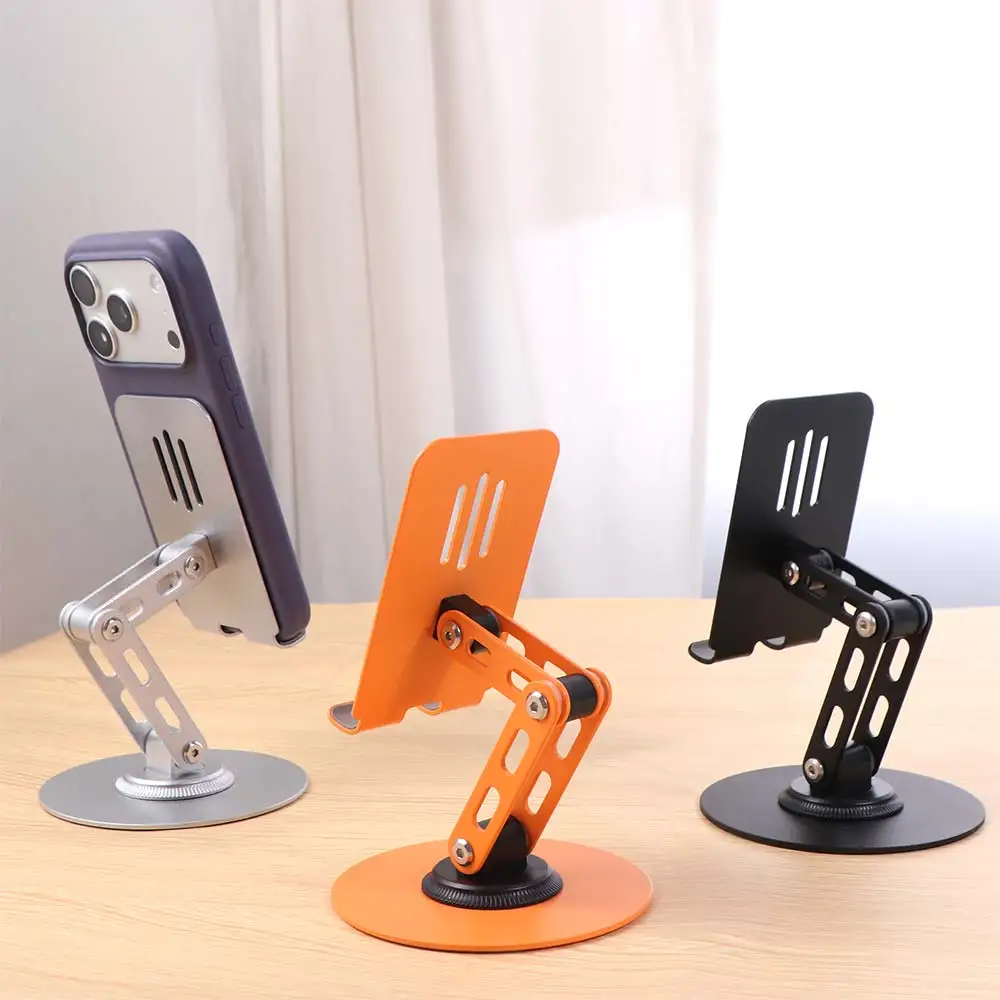 

360 ° Rotating Adjustable Phone Holder Folding Metal Mobile Phone Holder Stand Adjustable Portable Table Cell Phone Stand