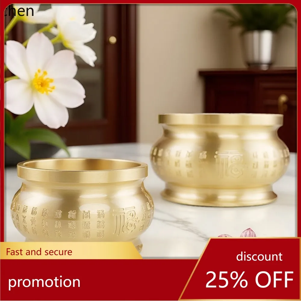 

Cz brass heart sutra incense burner buddha hall indoor for home worship god of wealth guanyin incense copper incense burner
