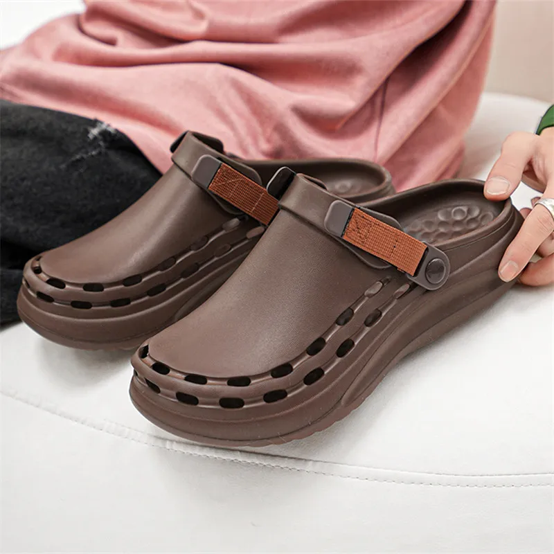 

Hot Sale Summer Man Sandals Lightweight Casual Beach Slippers Men Clogs Comfort Platform Garden Shoes for Men sandalias hombre