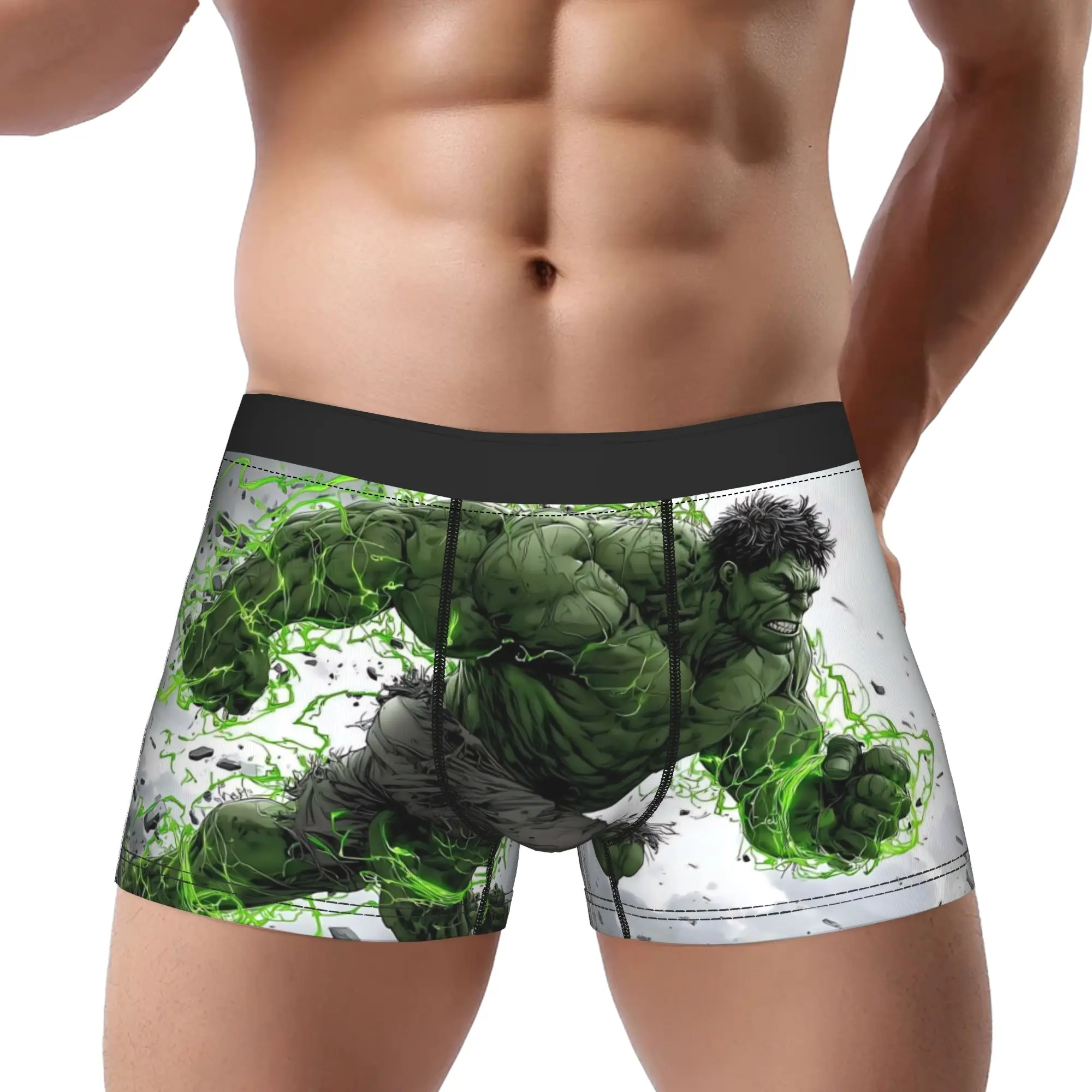 

Трусы-боксеры Hulk для взрослых 18+, дышащие, вентилируемые, мужское нижнее белье, шорты-боксеры