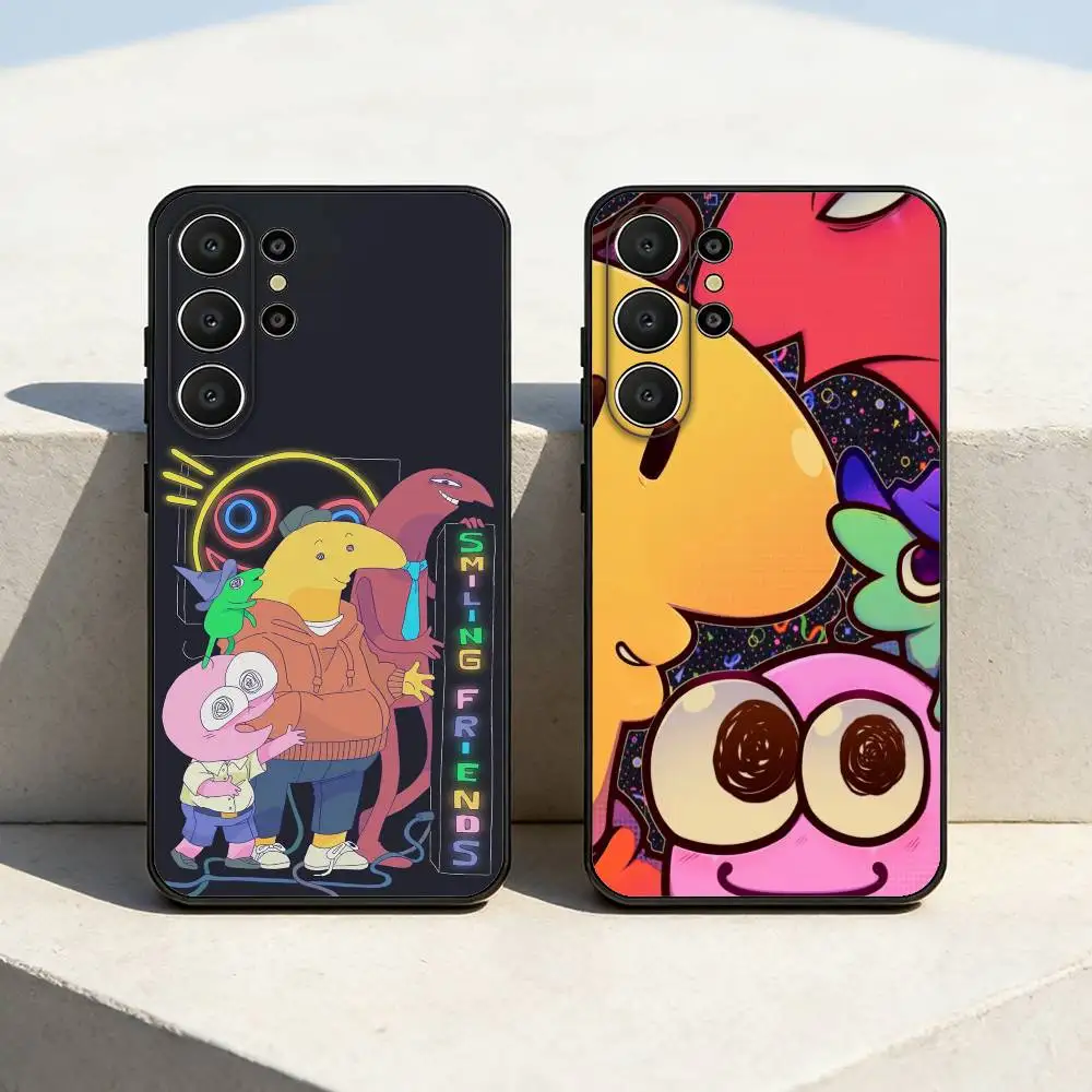 S-Smiling F-Friends Pim Charlie Phone Case For Samsung S26,S25,24,23,22,30,21,10,9,Ultra,Plus,Lite,FE Soft Black Case