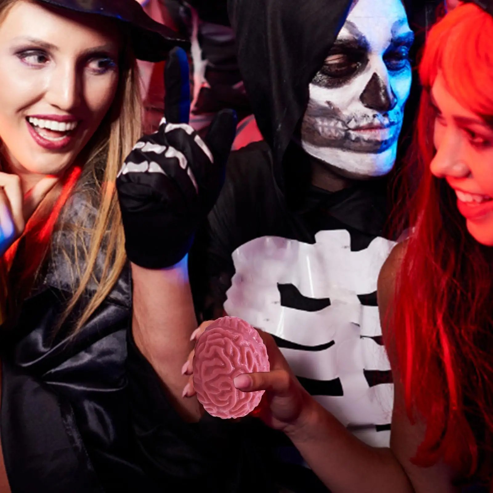 1Pcs Squishy Brain Fidget Splat Ball 스트레스 릴리프 감각 부드러운 장난감 재미 있은 가짜 뇌 할로윈 장식 소품