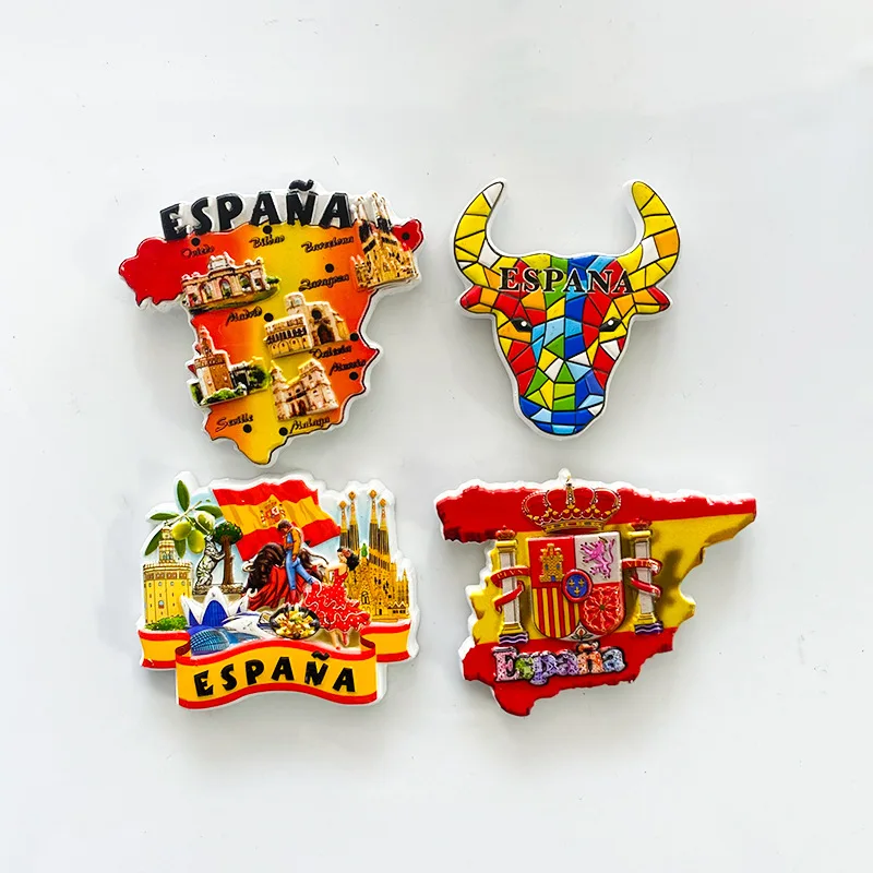 

Spain Madrid 3D Fridge Magnets - Europe Bull/Map Refrigerator Magnets, Super Strong Magnets for Fridge, Home Decor Room Accessor