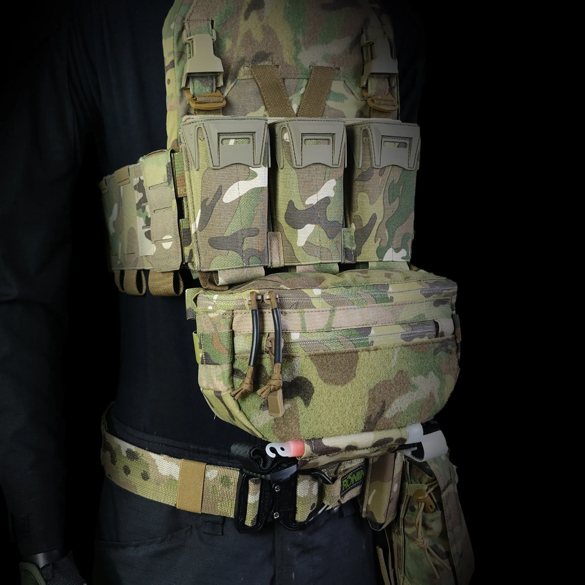 Pochette de suspension tactique de Six paquets de Style Agilite, pochette abdominale