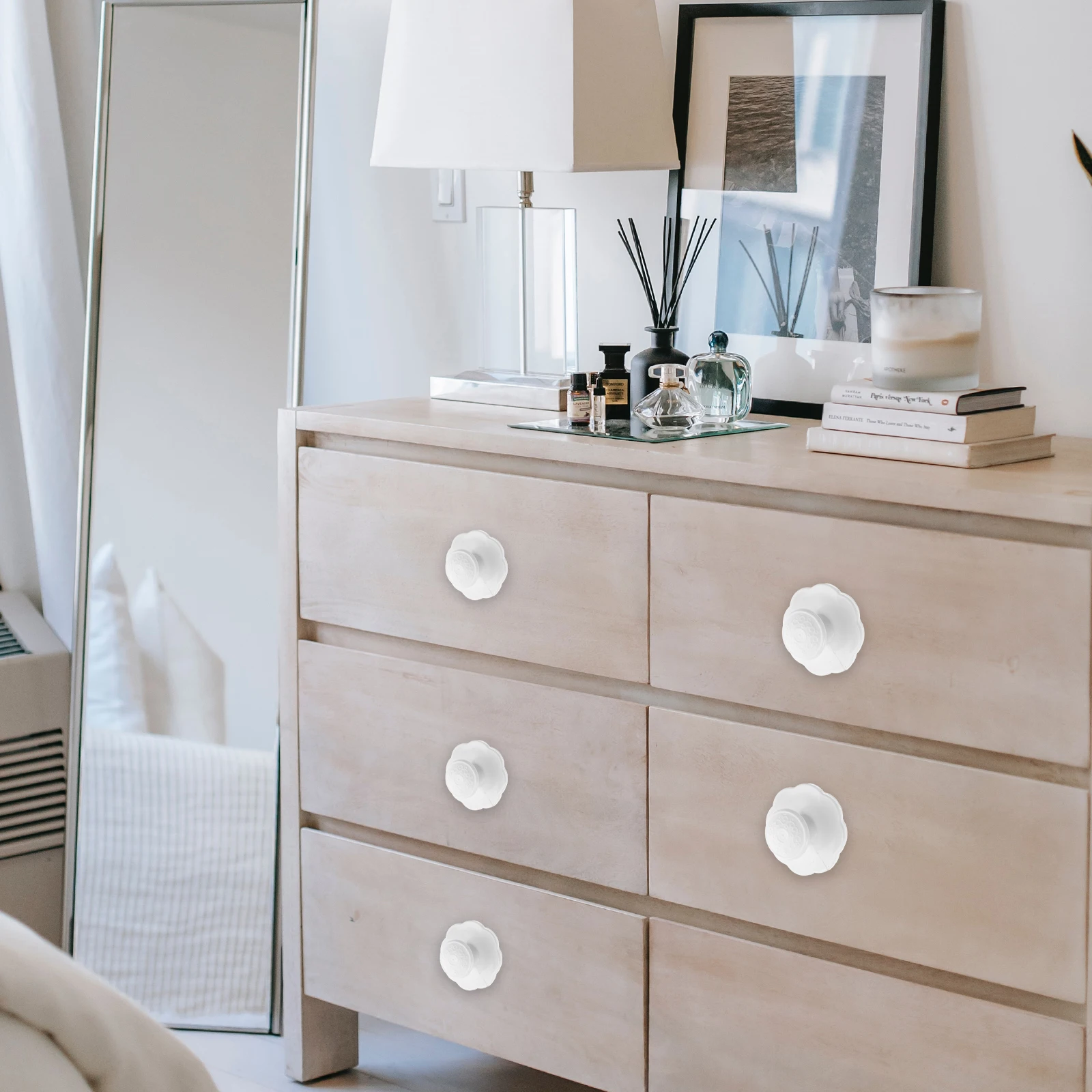 

10Pcs Stick-on Adhesive Knobs No Punching Durable Cabinet Door Pull Handles for Drawer Wardrobe Cupboard Adhesive Knobs