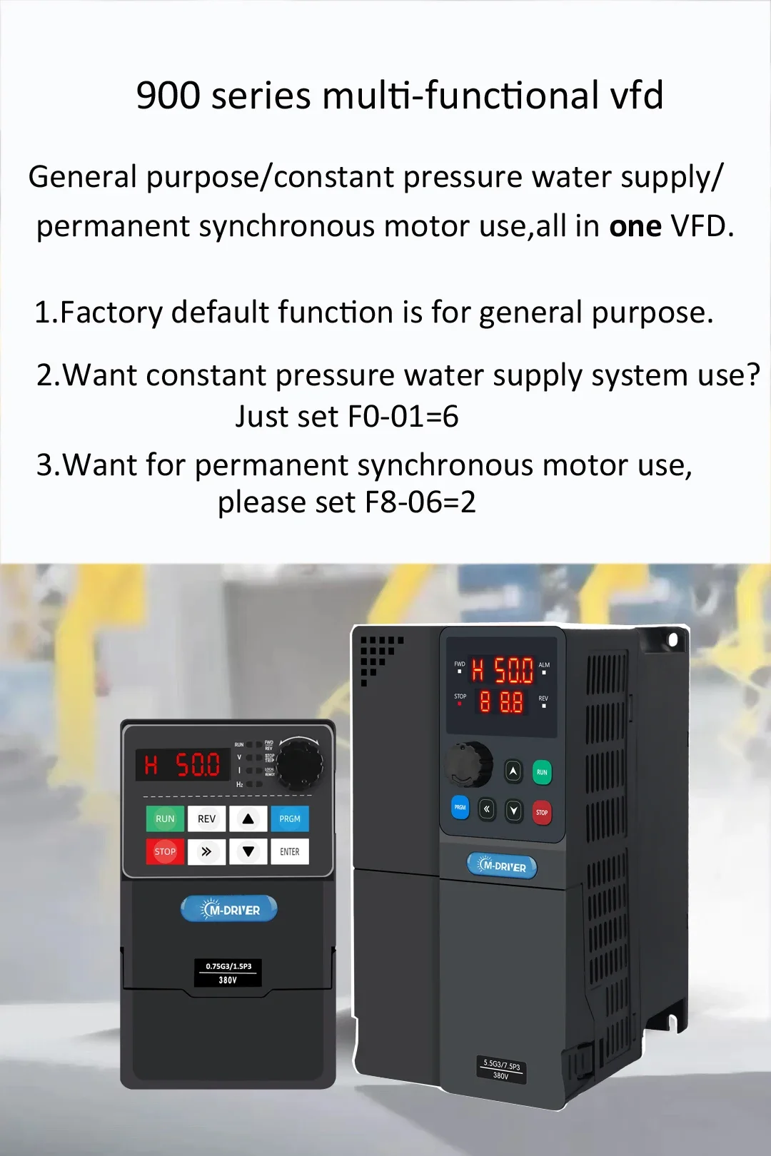 TLF 37kw M-driver Three Phase 380v 50hp Variable Frequency Inverter Vector Control 0-500Hz IP20