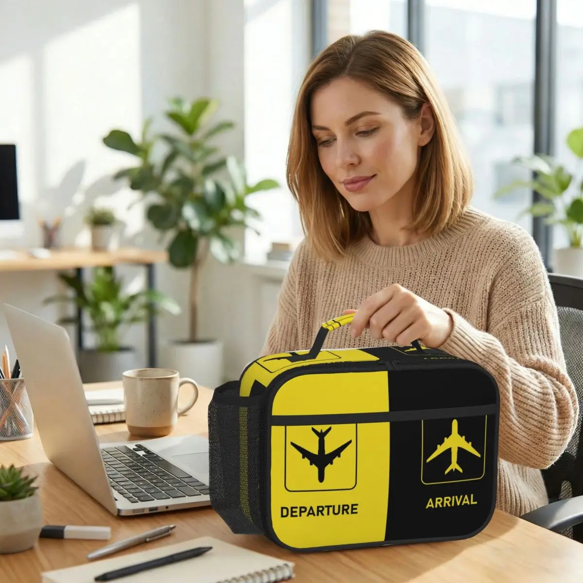 Aviation Arrival Departure T-Shirts & More Insulated Lunch Bag for Kids School Cooler Thermal Food Box Tote Lunch Boxes