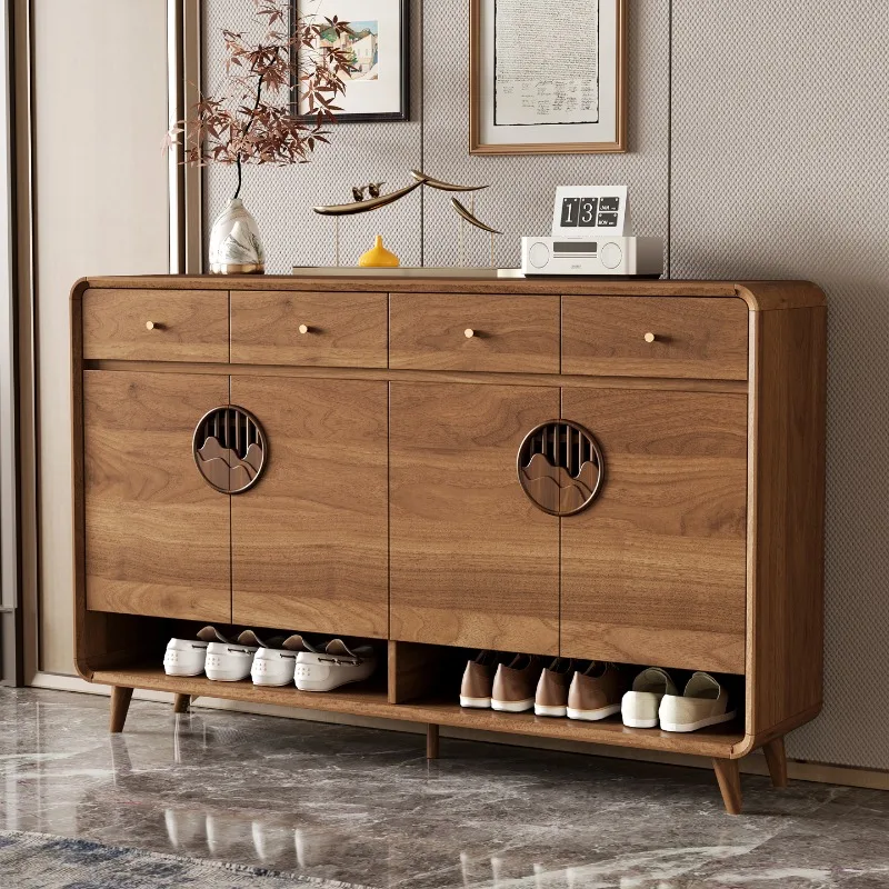 

Natural Wooden Shoe Cabinet Modern Waterproof House Luxury Hallway Shoe Rack Living Room Drawers Zapatera Organizador Furniture