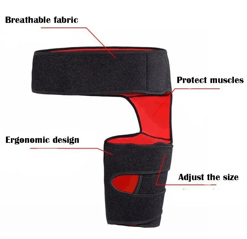 Sciatica Nerve Pain Thigh Compression Brace for Hip Joints Arthritis Groin Wrap Brace Protector Belt Legwarmers Muscle Strains