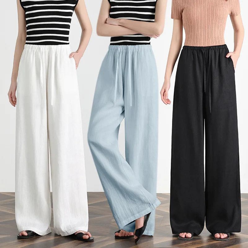 

Women Pant Wide Leg Long Pants High Waist Straight Trousers Y2k Streetwear Elegant Splice Work Casual Loose Lace Up Solid 2026