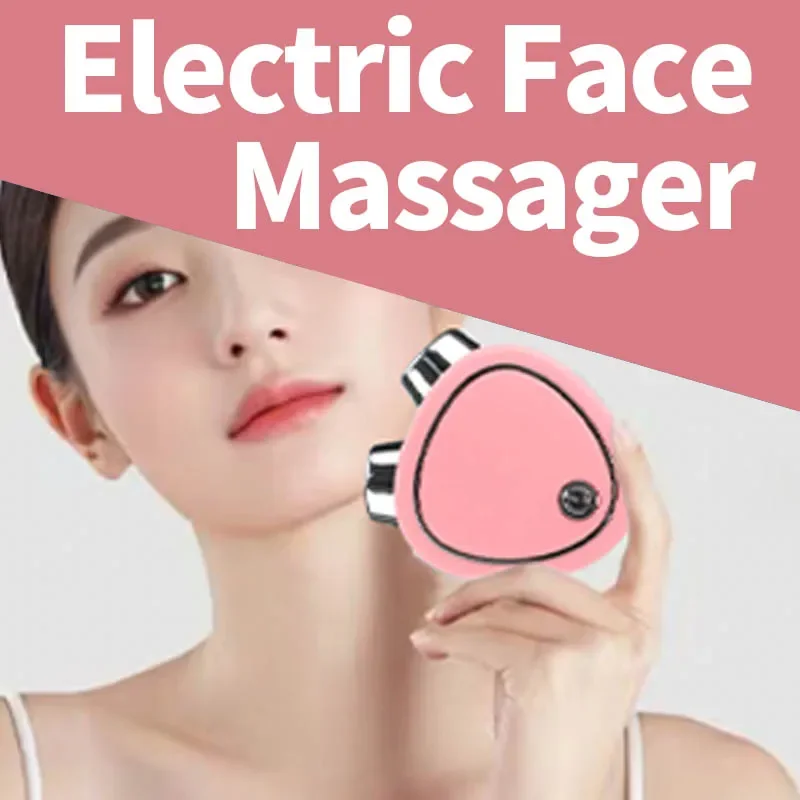 Facial Massage Roller Device Electric USB Rechargeable Portable Multifunctional Face Beauty Massager Skin Lifting Tighten Device