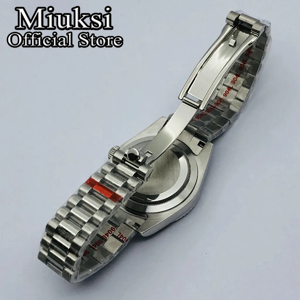 Miuksi 36ミリメートル/40ミリメートル滅菌腕時計ケースサファイアガラスフィットNH35 NH36 NH34 ETA2824 2836 Miyota8215 PT5000 DG2813 3804ムーブメント