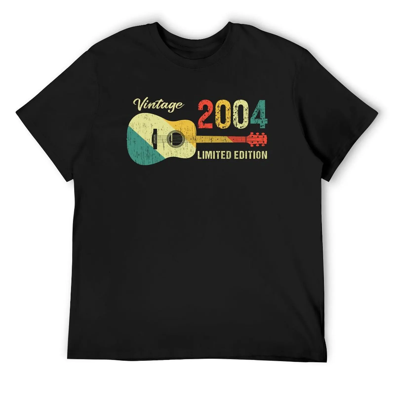 

Vintage 2004 Birthday Gift Idea Acoustic Guitar Lover Guitarist T-Shirt korean fashion baggy shirts outfits for men