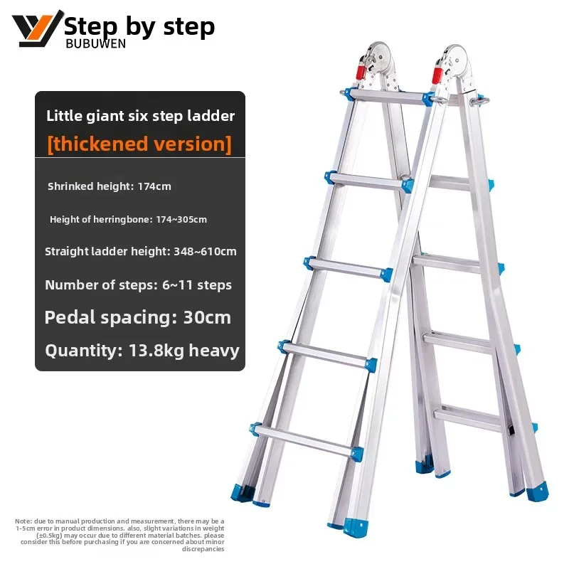 Little Giant Multifunctional Telescopic Ladder, Herringbone Ladder, Aluminum Alloy Engineering Lifting Portable Folding Ladder