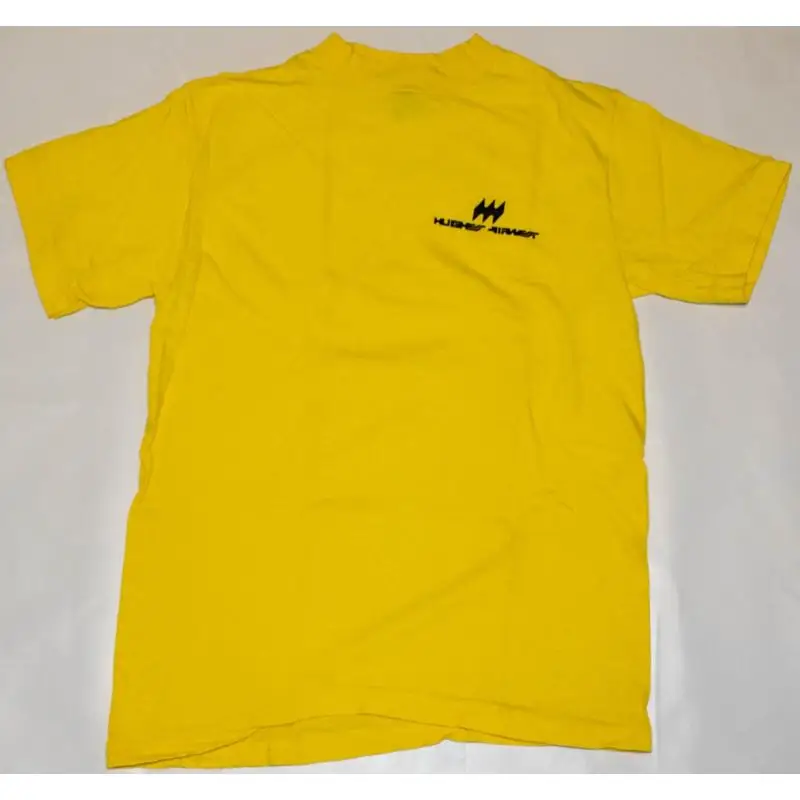 Vintage 1970s Hughes AirWest Airline US Made Anvil Yellow Shirt Men's Size XS/SM