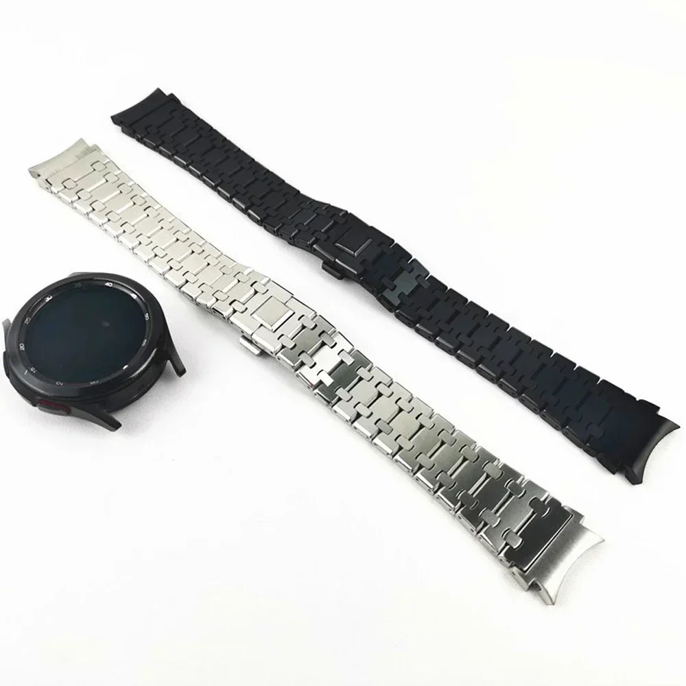 حزام فاخر سريع التركيب لساعة سامسونج جالاكسي 7/6/5 40 مللي متر 44 مللي متر سوار من الفولاذ المقاوم للصدأ لـ GALAXY 6Classic 43 47 مللي متر بدون فجوة