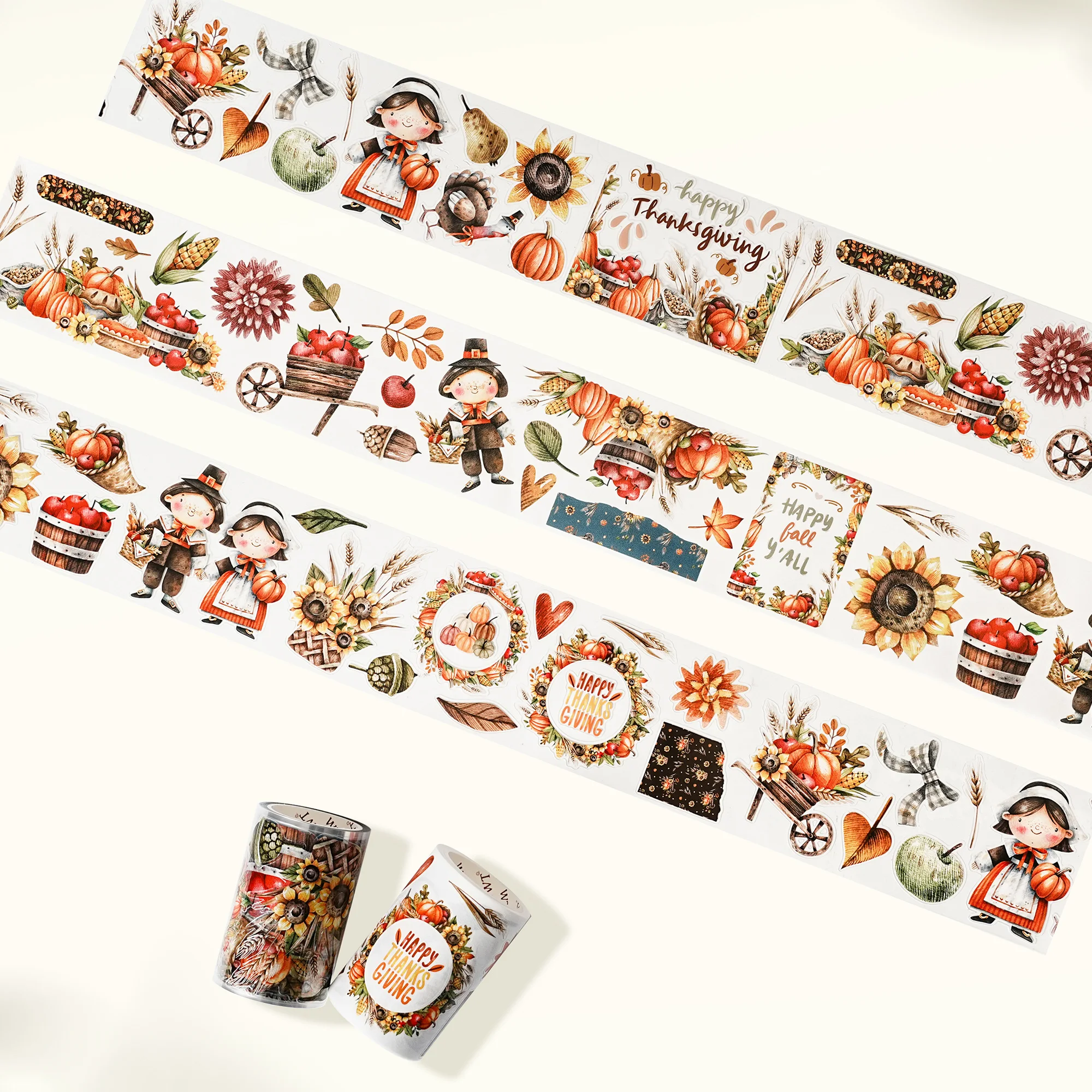 WT Tape Harvest Season Old Dream Cottage Autumn Journal Tape Washi PET Die-Cut Scenery