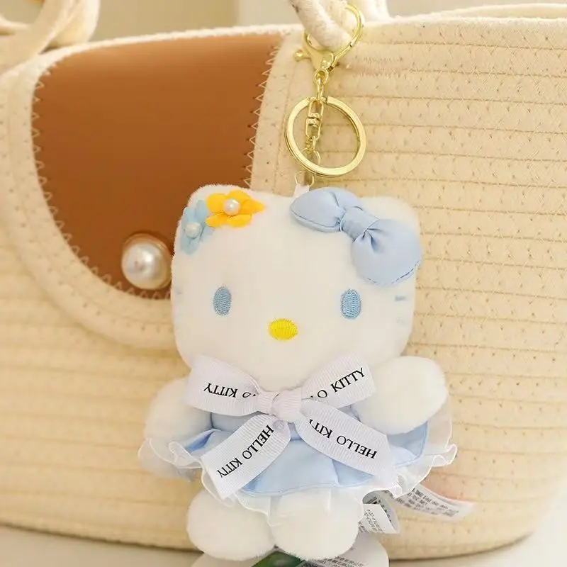 Miniso's latest Hello Kitty flower series stuffed plush toys, cartoon anime cute, give children birthday gifts, and fun dolls