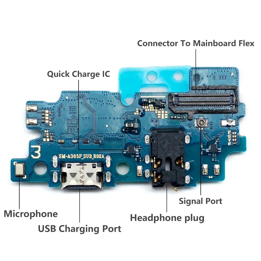 NEW For Samsung A10 A20 A30 A40 A50 A70 A80 A90 5G USB Charger Charging Port Dock Plug Connector Microphone Board Flex Cables