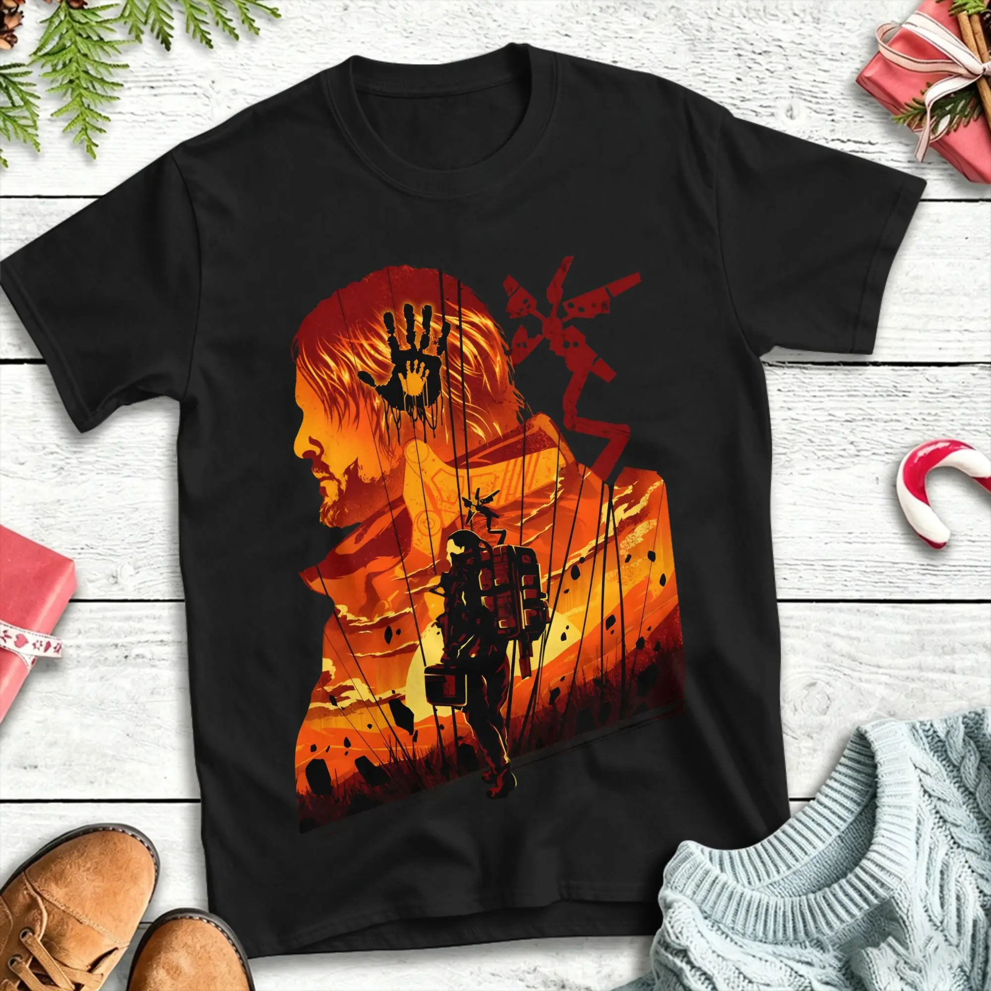 Harajuku T Shirt Summer Porters Path Death Stranding Hip Hop T Shirts  Cotton Tshirt for Men's Awesome Short Sleeve Clothes