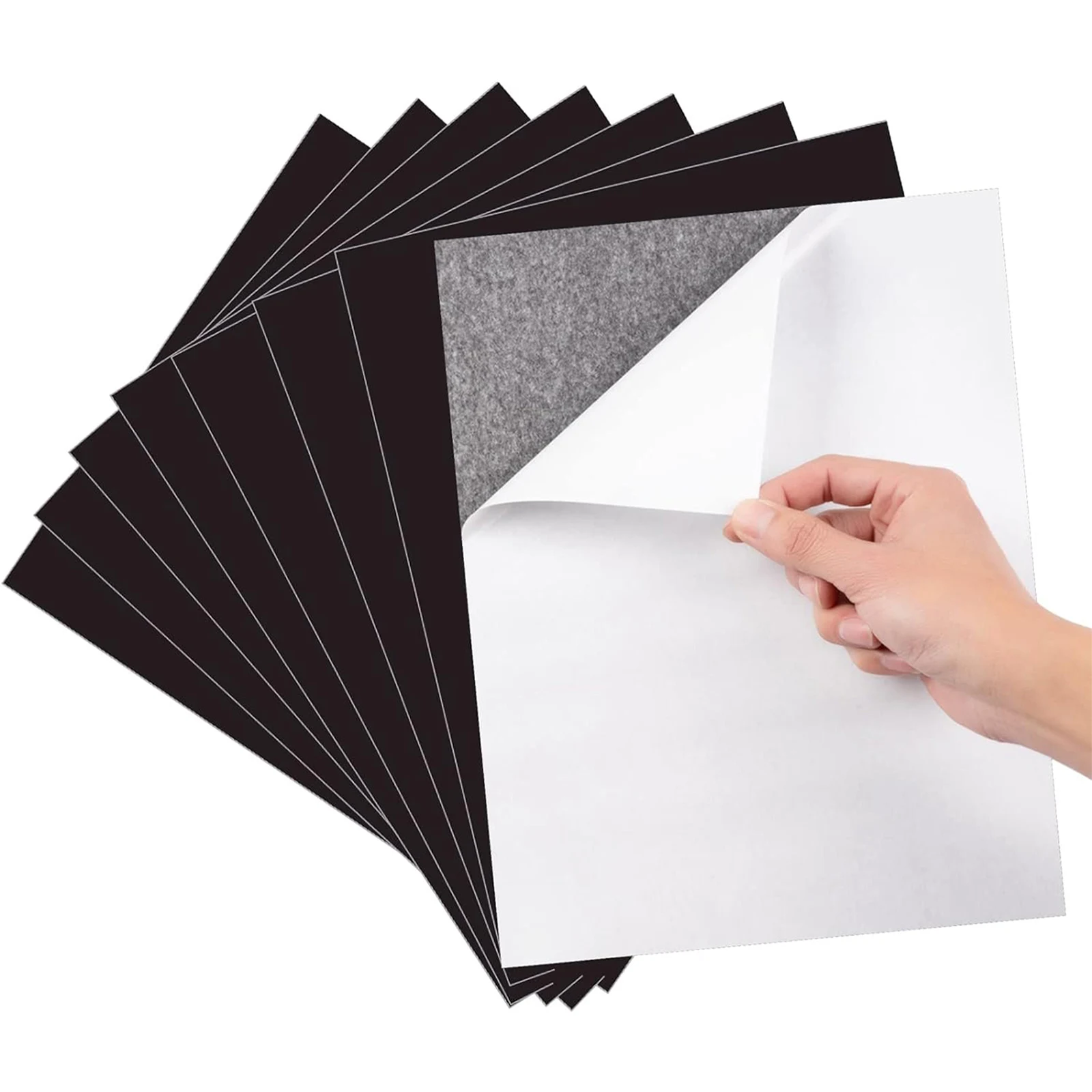 5 Sheets Adhesive Magnetic Sheets with Adhesive Backing 16Mil 0.04mm 4R /A4in Flexible Magnet Sheets With Adhesive Sticky