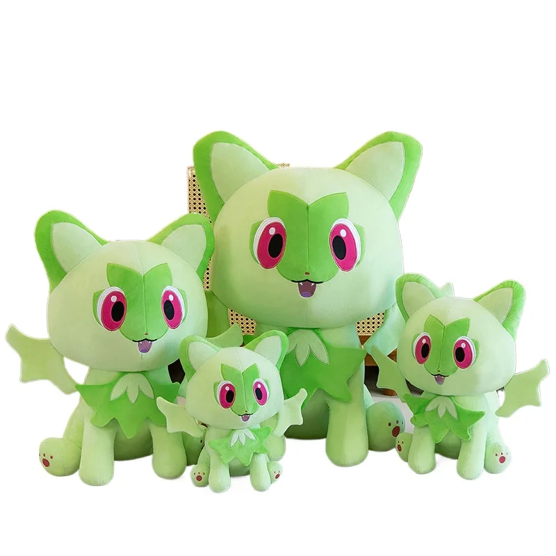

Big 45cm/35cm Pokemons Kawaii Sprigatito Stuffed Toys Cat Sprigatito Plush Dolls Throw Pillow Birthday Gift For Kids Friends