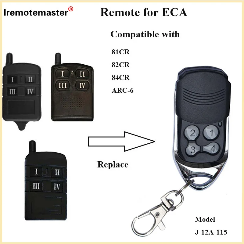 Garage door remote for ECA 81CR 82CR 84CR ARC-6 Command Garage Door Opener 433.92mhz