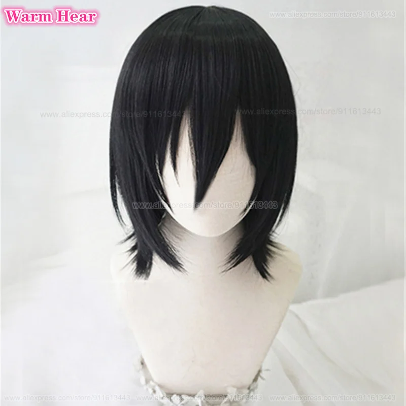 High Quality Anime Fyodor Dostoevsky Cosplay Wig Black Simulated Scalp Fyodor D Dostoevsky Heat Resistant Synthetic Hair+Wig Cap