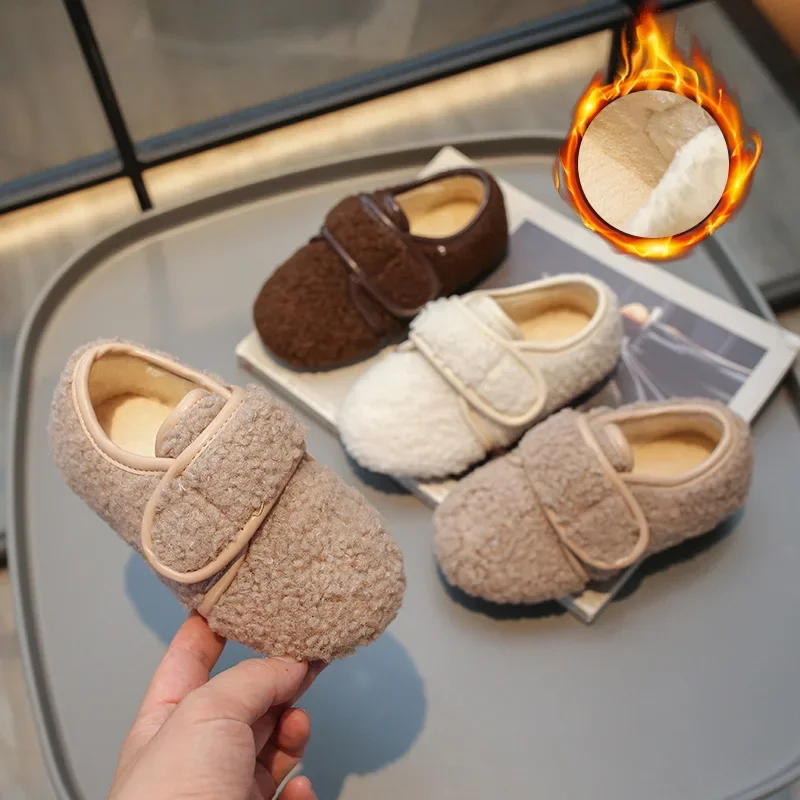 

Child Cotton Shoes 2025autumn New Item Child Home Warm Baby Shoes Girls' Soft Sole Anti Slip Comfortable and Versatile Boots