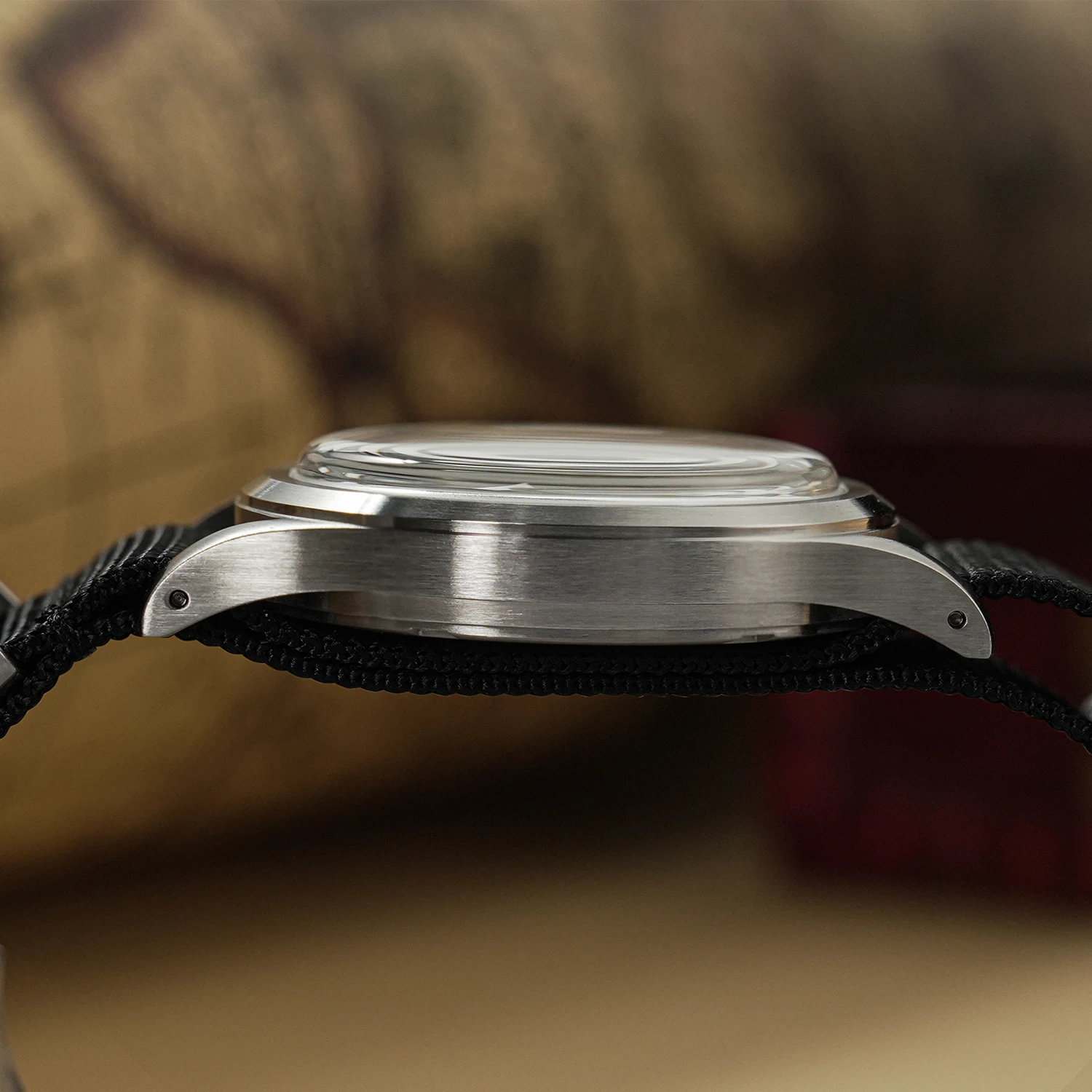 Militado Ml14 الأبيض الهاتفي ساعات كوارتز رجل VH31 حركة الاجتياح طبعة محدودة K1 100 متر مقاوم للماء مضيئة 36 مللي متر ساعة عتيقة