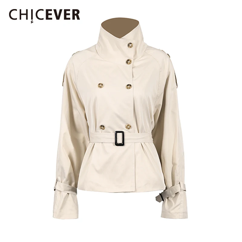 

CHICEVER однотонная куртка с поясом, женская водолазка с длинным рукавом, утягивающая уличная одежда, женские куртки, осенняя мода, новый стиль