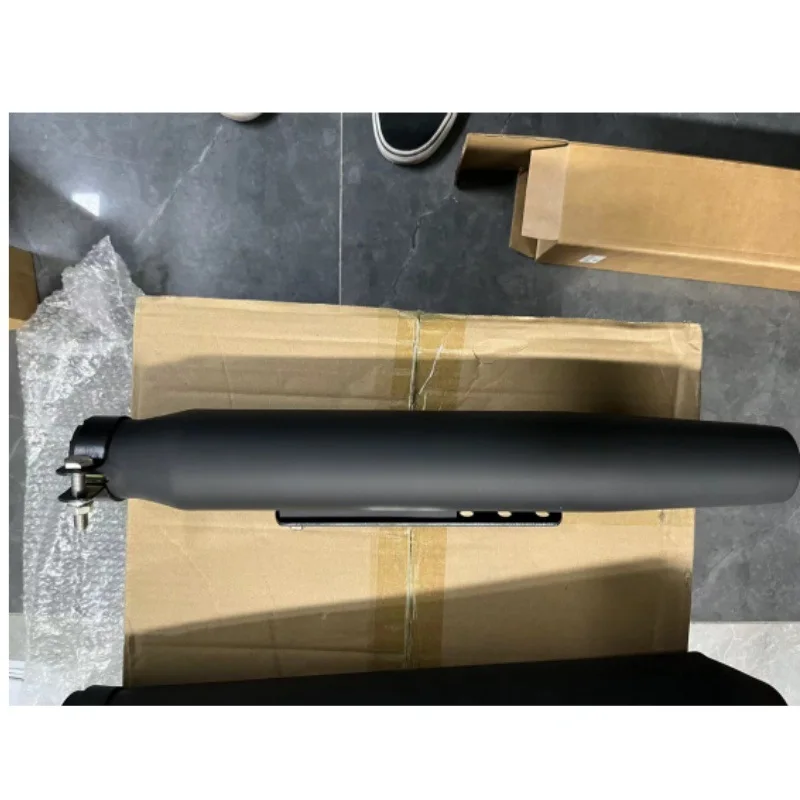 Tubo de escape retrô com cabeça de peixe e rede para Harley Triumph Scrambler Guzzi Prince modificado