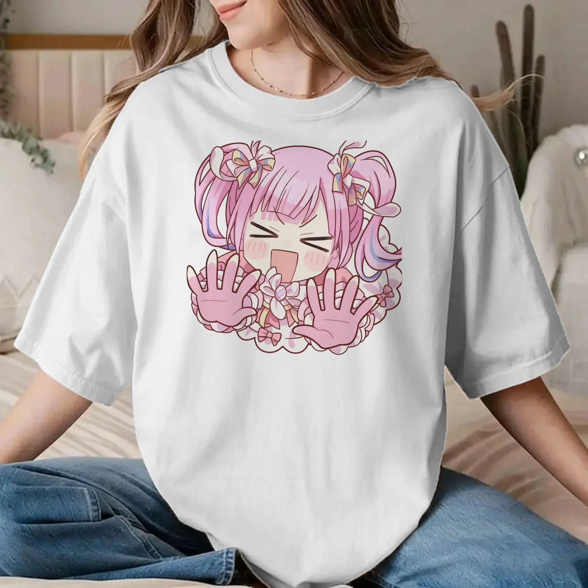 Emu Otori T Shirt Men Women Cotton Vintage T-Shirt Crewneck Singer Anime Tee Shirt Short Sleeve Clothing Plus Size