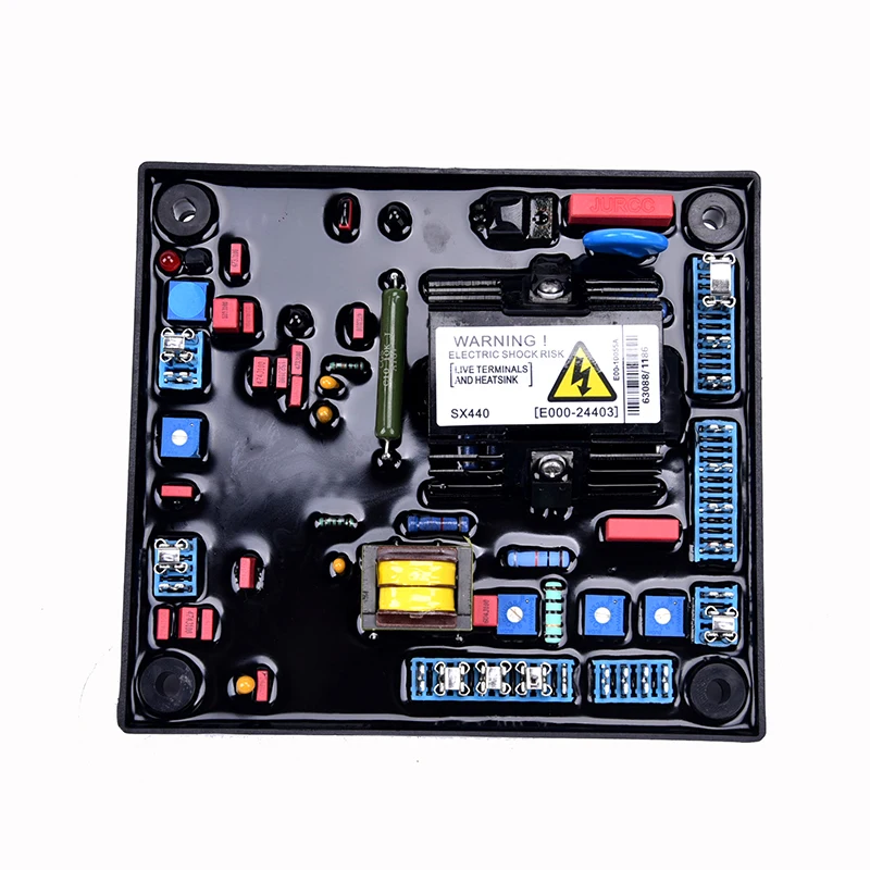 SX440 AVR Stanford Automatic Voltage Adjuster Generator Parts SX440 Red Capacitor Three Phase AC Brushless AC Generator