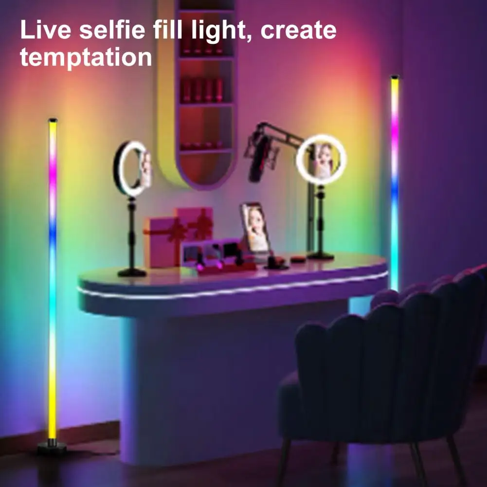 

Decorative Led Light High Brightness Rgb Corner Floor Lamp with Remote Control for Music Sync Eye Protection Non-irritation Led