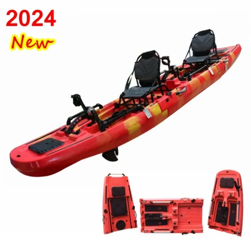 

2024 New Design 3 Section Detachable Modular Pedal Kayak,Angler Fishing Kayak Sitontop,Best Fishing Kajak Canoe, 2 Pieces Kayak