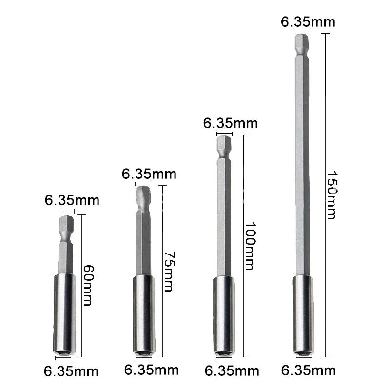 10/1pcs Magnetic Screwdriver Extension Hexagonal Handle Extended Connecting Rod Carbon Steel Screwdrivers Bit Holder Power Tools