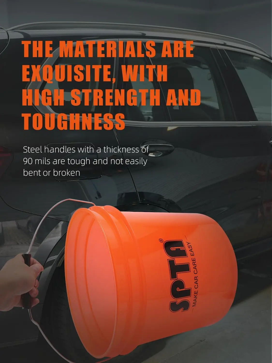 SPTA 31Pcs Car Wash 15L Bucket Set Car Wash Filter Mitt Sponge Towels Tire Detailing Brushes Exterior Interior Cleaning Tools view 3