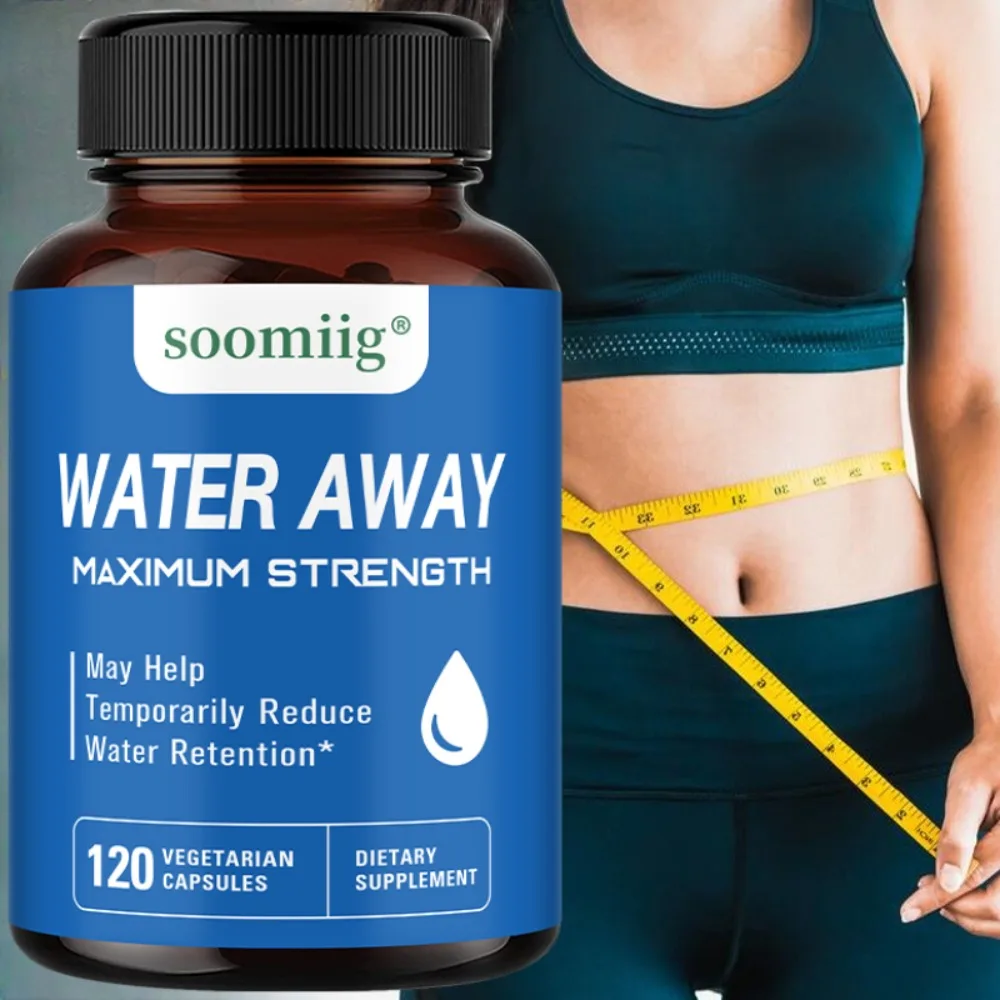 Water Away Herbal Diuretic Capsules High Strength - Fluid Retention Supplement with Dandelion Leaf Extract & Green Tea,120 Count